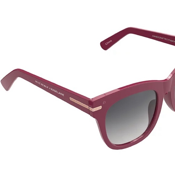 Prive Revaux sunglasses Burgundy, The Clique, new in box - Picture 2 of 8